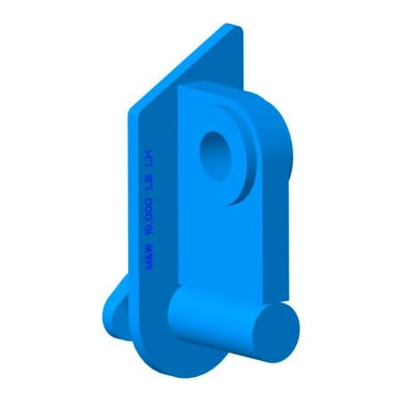 Machining & Welding By Olsen M&W Left Container Lift Lug 12"L x 6"W x 8"H, Yellow - 19000 Lb. Capacity 15375